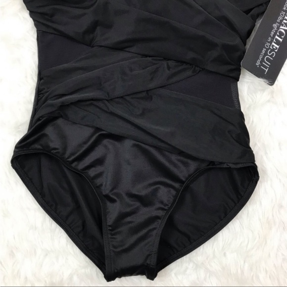 Miraclesuit DDD cup Mystify Sheer mesh panel slimming swimsuit - Picture 5 of 12